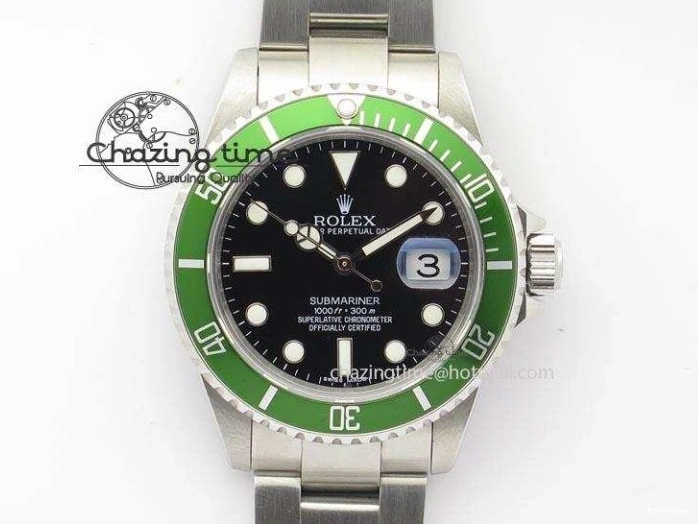 MiroTime 0419 Submariner BP Maker 16610 Green Dial On SS Bracelet A Bright 3870